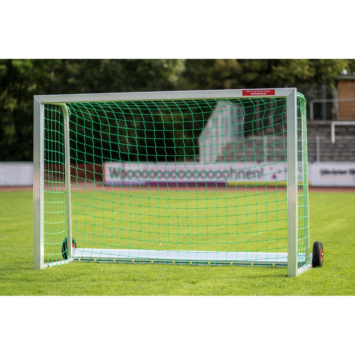 Safety-Mini-Tor freistehend, vollverschweißt, 240x160 cm, zur Sandbefüllung, mit Transportrollen – Produktfoto 2