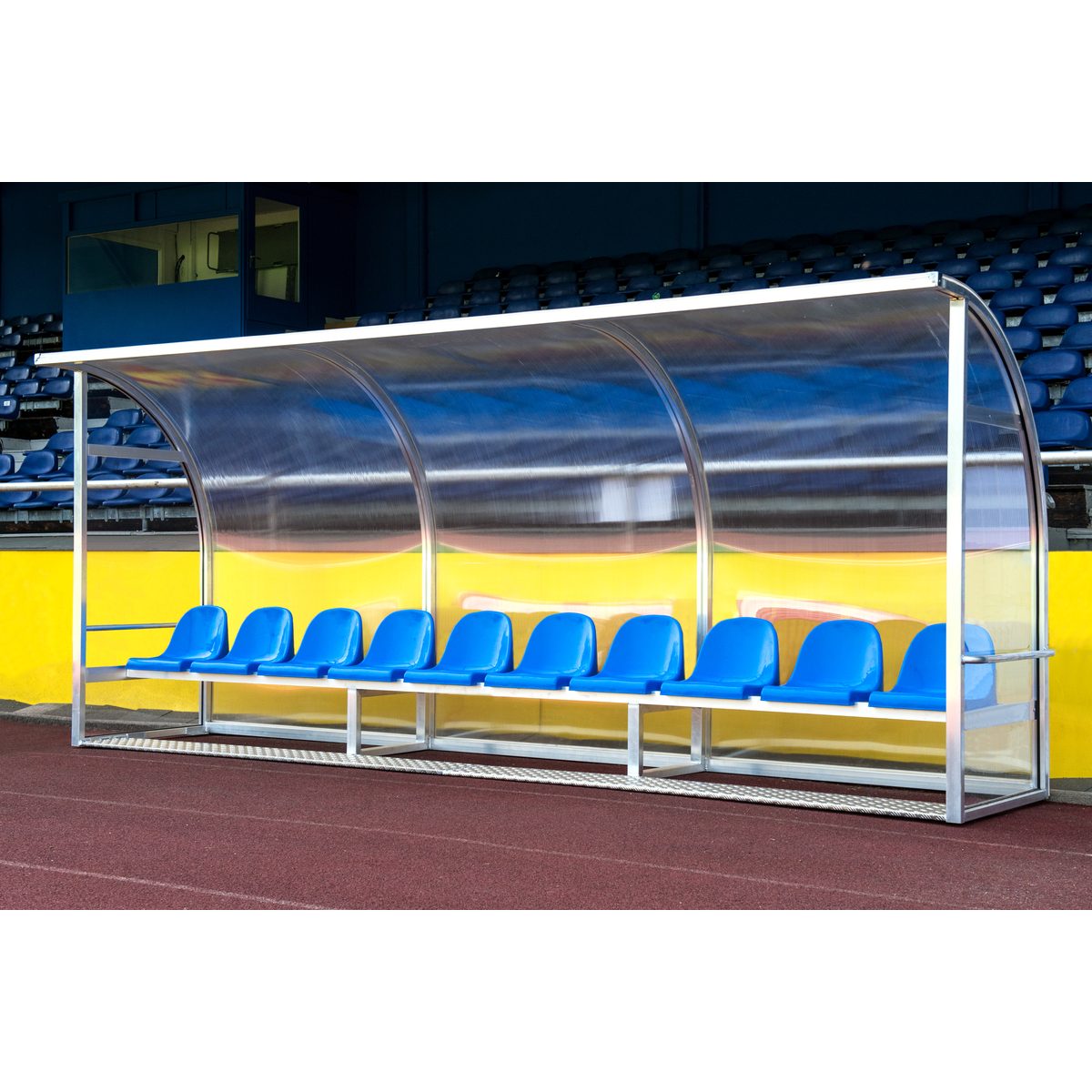 Spielerkabine Champion, 5,0 m breit - 10 Sitze – Produktfoto 2