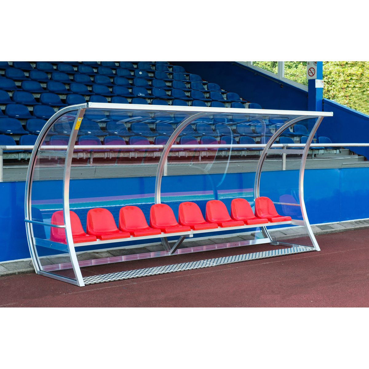 Spielerkabine Exklusiv, 5,0 m breit – 10 Sitze – Produktfoto