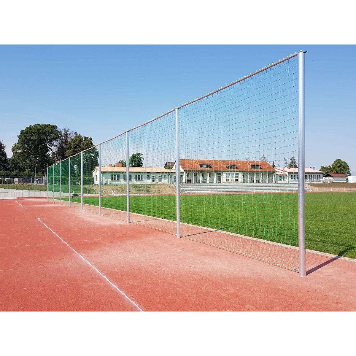 Eckpfosten, oval, 2,0 m ü. Boden, Aluminium, – Produktfoto