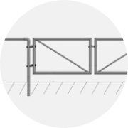 Barrierentor 3m doppelflügig – Produktfoto