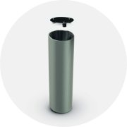 Bodenhülse Standard, für Ovalprofil 100 x 120 mm – Produktfoto