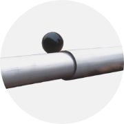 Einschubrohr für Barrieresystem mit Pfostenabstand 2,5 m – Produktfoto